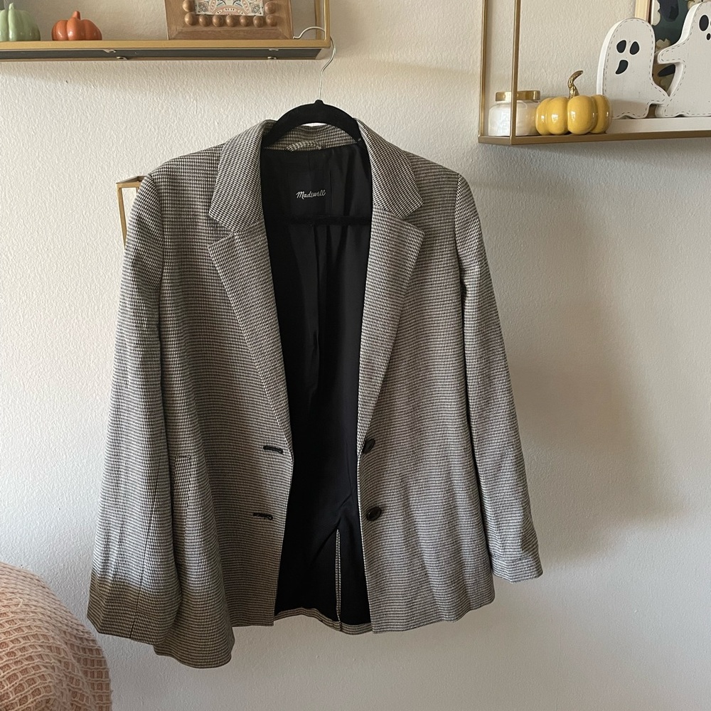 Madewell Houndstooth Blazer Size Large
